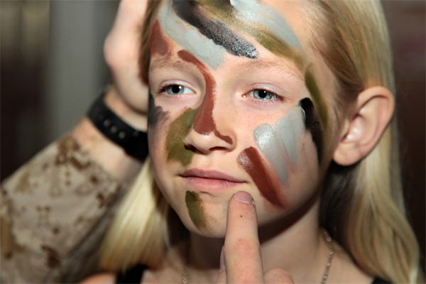 camo-face-paint  Backyard Laser Tag Party